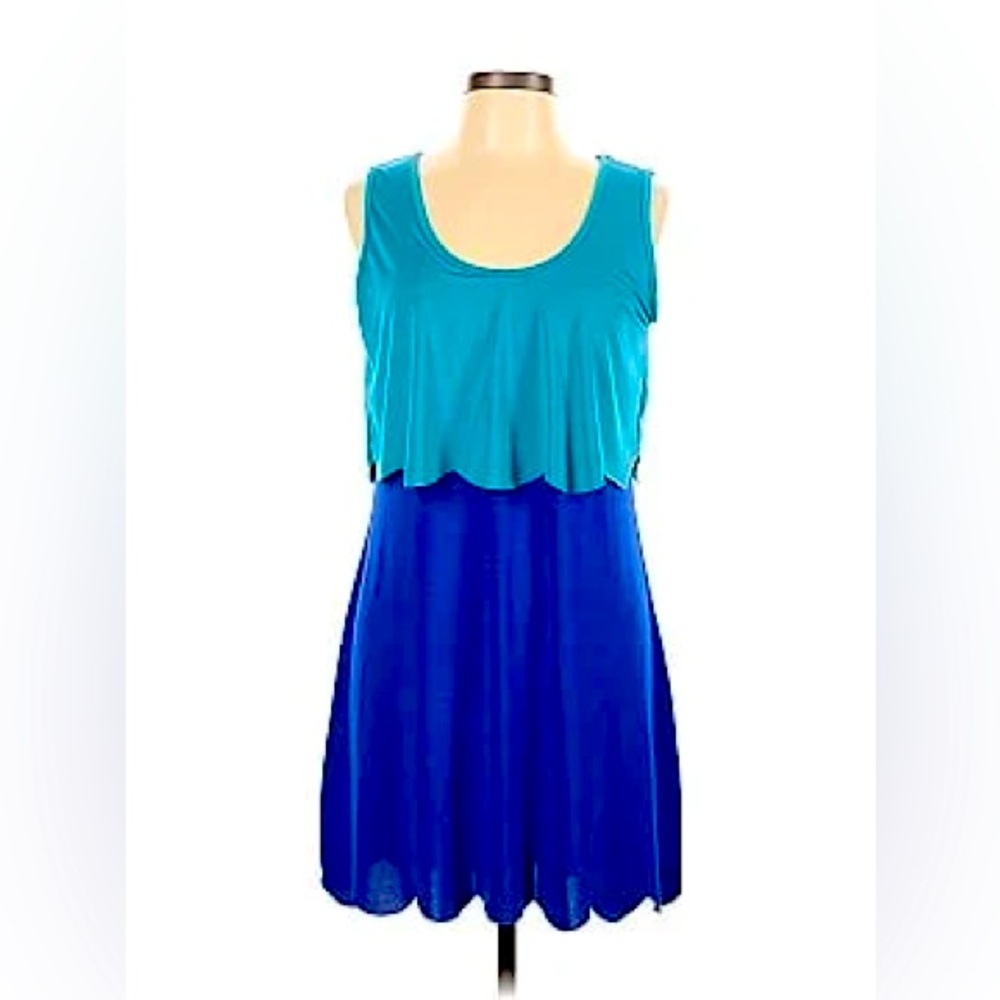 Unique! Designer blue turquoise dress size Small - Made in Turkey